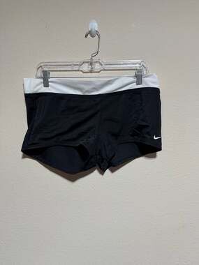 Nike Swim Women's Black and White Fold-Over Bikini Bottoms Size XL